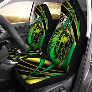 Jamaica Car Seat Covers - Jamaica Lion With Flag Colors - Amazing 161012 - YourCarButBetter