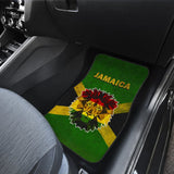 Jamaica Flag Car Floor Mats With Lion 210501 - YourCarButBetter