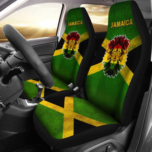 Jamaica Flag Car Seat Covers With Lion 210501 - YourCarButBetter
