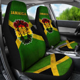 Jamaica Flag Car Seat Covers With Lion 210501 - YourCarButBetter