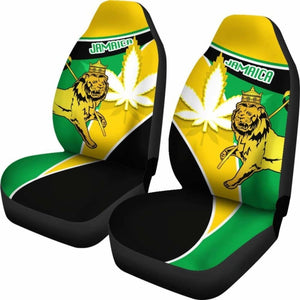 Jamaica Lion Car Seat Covers Flag Version Amazing 161012 - YourCarButBetter