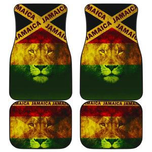 Jamaican Flag And Lion Spirit Car Floor Mats 210501 - YourCarButBetter