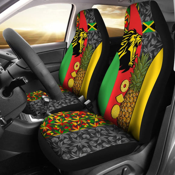 Jamaican Flag Lion Amazing Gift Ideas Car Seat Covers 210401 - YourCarButBetter