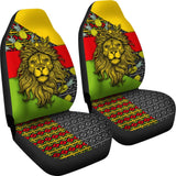 Jamaican Flag Lion Car Seat Covers Custom Accessories Gifts 210401 - YourCarButBetter