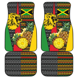 Jamaican Flag Lion Fruit Car Floor Mats 210401 - YourCarButBetter