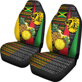 Jamaican Flag Lion Fruit Car Seat Covers 210401 - YourCarButBetter