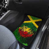 Jamaican Lion Flag Car Floor Mats Protectors 211002 - YourCarButBetter