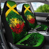 Jamaican Lion Flag Car Seat Covers Protectors 211002 - YourCarButBetter