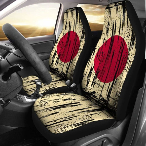 Japan Grunge Flag Car Seat Cover 1 232125 - YourCarButBetter