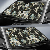 Japanese Crane Ornament Elements Car Auto Sun Shades 094201 - YourCarButBetter