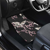 Japanese Crane Pink Sakura Pattern Front And Back Car Mats 094201 - YourCarButBetter