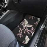 Japanese Crane Pink Sakura Pattern Front And Back Car Mats 094201 - YourCarButBetter