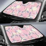 Japanese Crane Rose Pattern Car Auto Sun Shades 172609 - YourCarButBetter
