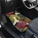 Japanese Cranes Flying Forest Dot Pattern Front And Back Car Mats 094201 - YourCarButBetter