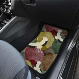 Japanese Cranes Flying Forest Dot Pattern Front And Back Car Mats 094201 - YourCarButBetter