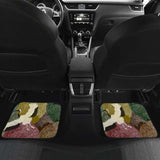 Japanese Cranes Flying Forest Dot Pattern Front And Back Car Mats 094201 - YourCarButBetter