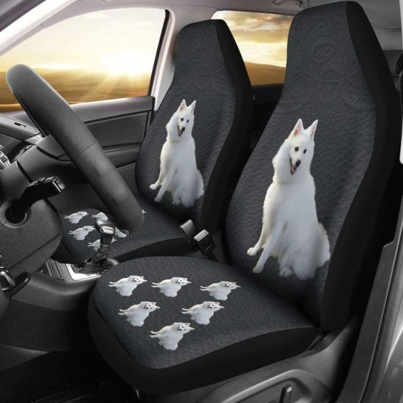 Japanese Spitz Car Seat Covers 094201 - YourCarButBetter