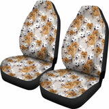 Japanese Spitz Full Face Car Seat Covers 094201 - YourCarButBetter