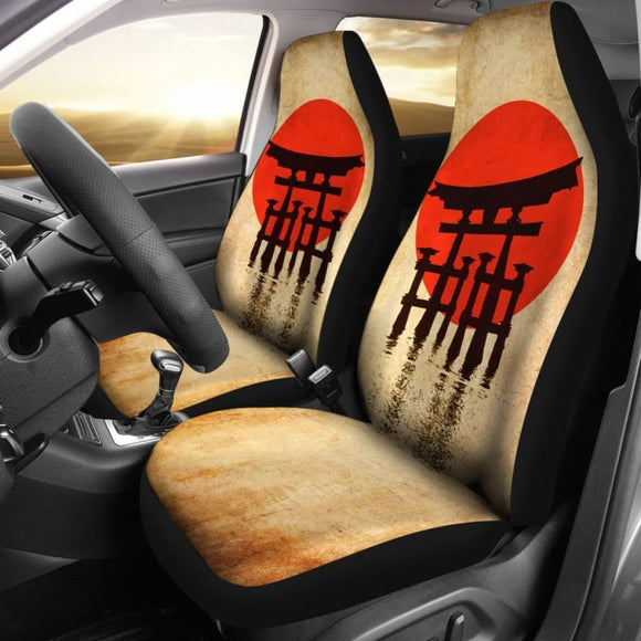 Japanese Temple Gate Car Seat Cover 094201 - YourCarButBetter