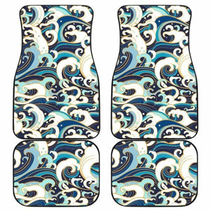 Japanese Wave Pattern Front And Back Car Mats 094201 - YourCarButBetter