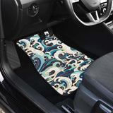 Japanese Wave Pattern Front And Back Car Mats 094201 - YourCarButBetter