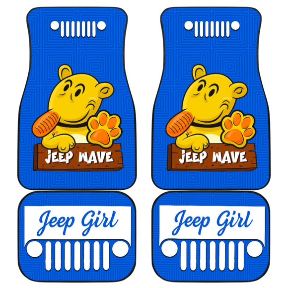 Jeep Girl Car Floor Mats Blue Pattern 211001 - YourCarButBetter