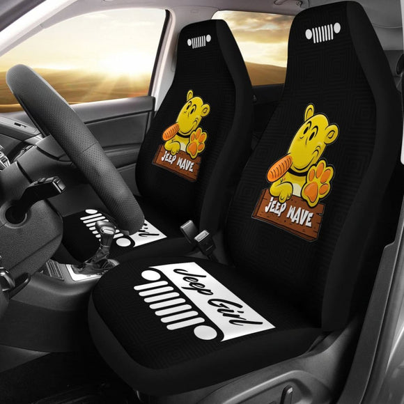 Jeep Girl Grill Jeep Car Seat Covers Black 101819 - YourCarButBetter