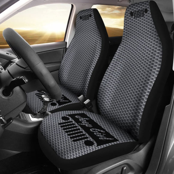 Jeep Girl Grill - Seat Cover Carbon Fiber 101819 - YourCarButBetter