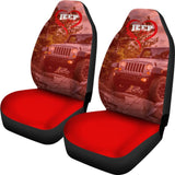 Jeep Girl Red Themed Car Seat Covers 211703 - YourCarButBetter