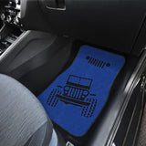 Jeep Grill Car Floor Mats Air Force Blue Patterned Black 211001 - YourCarButBetter