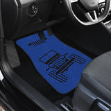 Jeep Grill Car Floor Mats Air Force Blue Patterned Black 211001 - YourCarButBetter