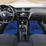 Jeep Grill Car Floor Mats Air Force Blue Patterned Black 211001 - YourCarButBetter