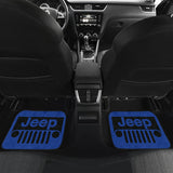 Jeep Grill Car Floor Mats Air Force Blue Patterned Black 211001 - YourCarButBetter