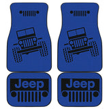 Jeep Grill Car Floor Mats Air Force Blue Patterned Black 211001 - YourCarButBetter