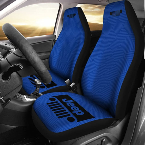 Jeep Grill Seat Cover Air Force Blue Patterned 101819 - YourCarButBetter