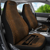 Jeep Grill Seat Cover - Alligator Dark Tan 101819 - YourCarButBetter