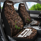 Jeep Grill Seat Cover - Pine Cones 101819 - YourCarButBetter