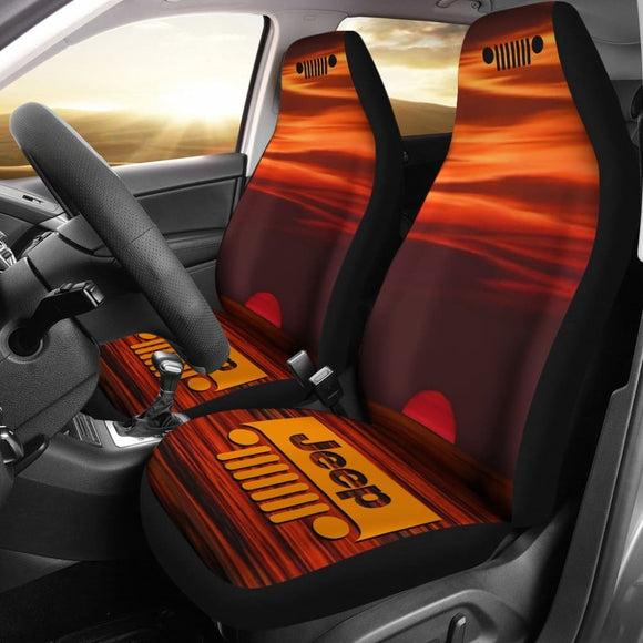 Jeep Grill Seat Cover - Sunset Orange 101819 - YourCarButBetter