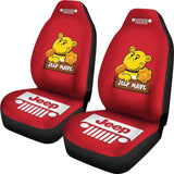 Jeep Grill Seat Covers-Eugene The Jeep-Red 101819 - YourCarButBetter