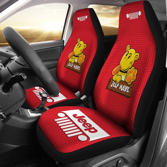 Jeep Grill Seat Covers-Eugene The Jeep-Red 101819 - YourCarButBetter