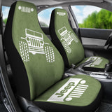 Jeep Offroad - Car Seat Cover Blue White Fiber1 Pattern 101819 - YourCarButBetter