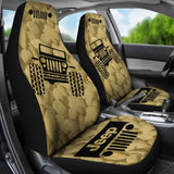 Jeep Offroad - Car Seat Cover Tan Black Stones 101819 - YourCarButBetter