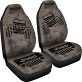 Jeep Offroad - Seat Cover Black Camouflage Desert Dark 101819 - YourCarButBetter