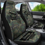 Jeep Offroad - Seat Cover Black Camouflage Woodland 101819 - YourCarButBetter