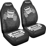 Jeep Offroad - Seat Cover Gray White Cracked Mud 101819 - YourCarButBetter