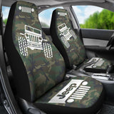Jeep Offroad - Seat Cover White Camouflage Woodland 101819 - YourCarButBetter