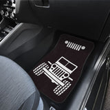Jeep Offroad Wobble White Black Car Floor Mats Custom 1 211001 - YourCarButBetter