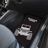 Jeep Offroad Wobble White Black Car Floor Mats Custom 2 211001 - YourCarButBetter