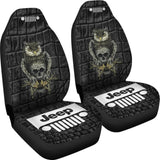 Jeep Seat Cover - Alligator Black - Owl Skull 101819 - YourCarButBetter