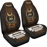 Jeep Seat Cover - Alligator Brown - Owl Skull 101819 - YourCarButBetter